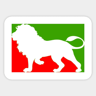 LION, RED WHITE GREEN Sticker